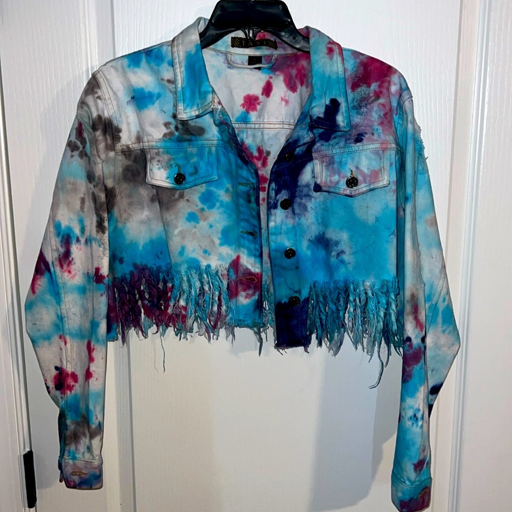 Women’s Large Tye-Dye Jean Jacket